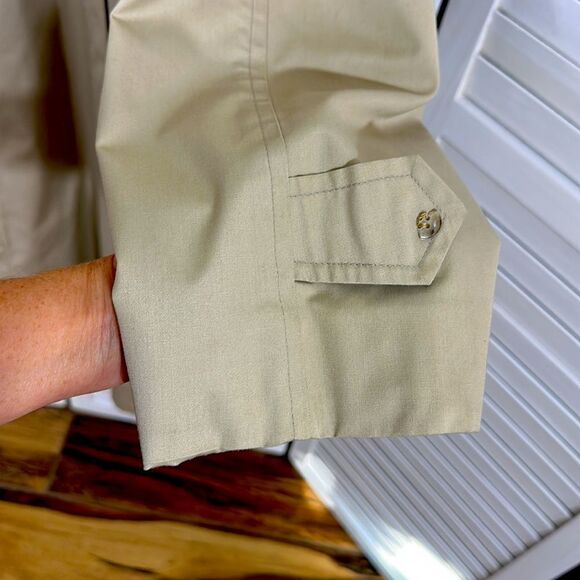 London Fog Men's Iconic Trench Coat 42L 80’s Vintage Beige - Picture 6 of 14